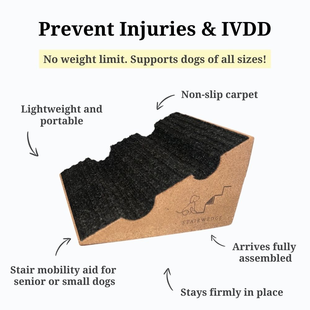 Stairwedge - Dog Ramp for Small Dogs - Versatile Stair Ramp for Any Staircase