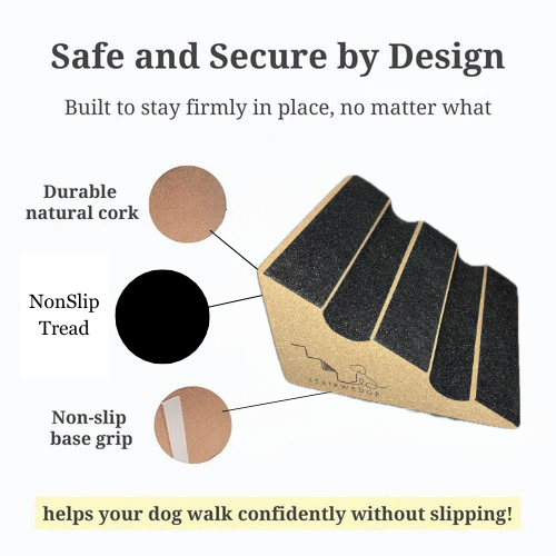 Stairwedge - Best Selling Tread and Grooved Design!  Dog Ramp for Small Dogs - Versatile Stair Ramp for Any Staircase